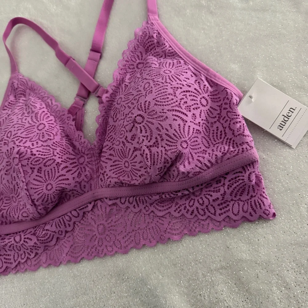 AUDEN Mauve Lightly Lined Crossback Bralette - Picture 2 of 7